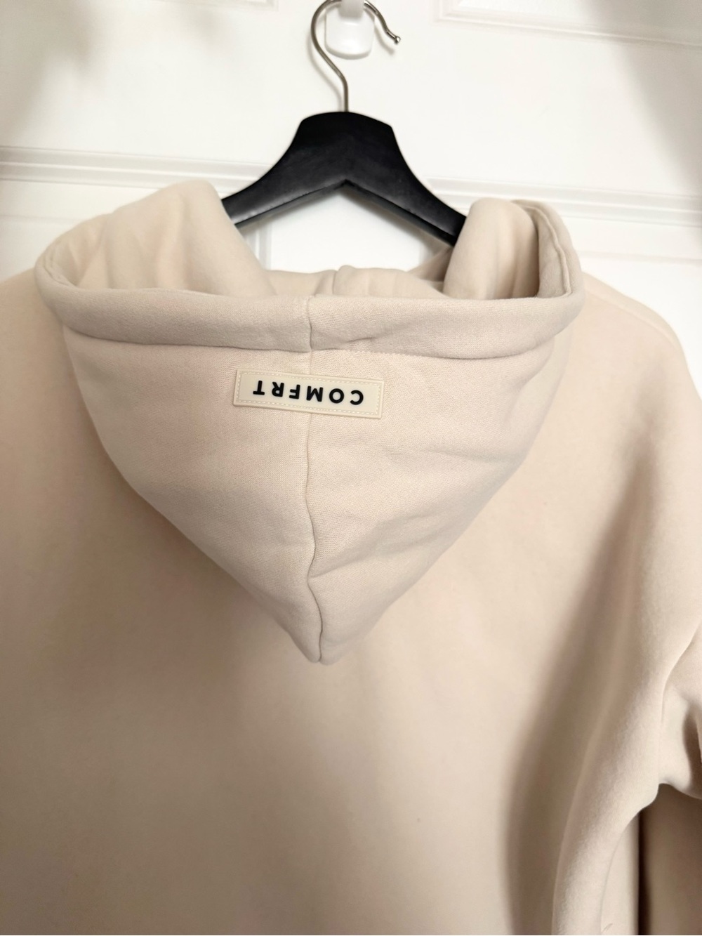 Comfort Oversized Hooded Sweatshirt - Cream - Picture 5 of 8